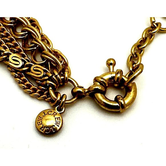 Maximalist J Crew Preppy Layered Gold Plated Necklace Chic Colorful Dot Beads - Picture 4 of 4